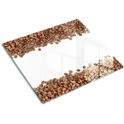 GLASPLATTE 60x52 cm Kaffeebohnen