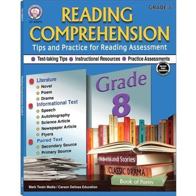 Reading Comprehension, Grade 8, Taschenbuch von Schyrlet Cameron,Suzanne Myers, Mark Twain Media, 978-1-62223-867-5