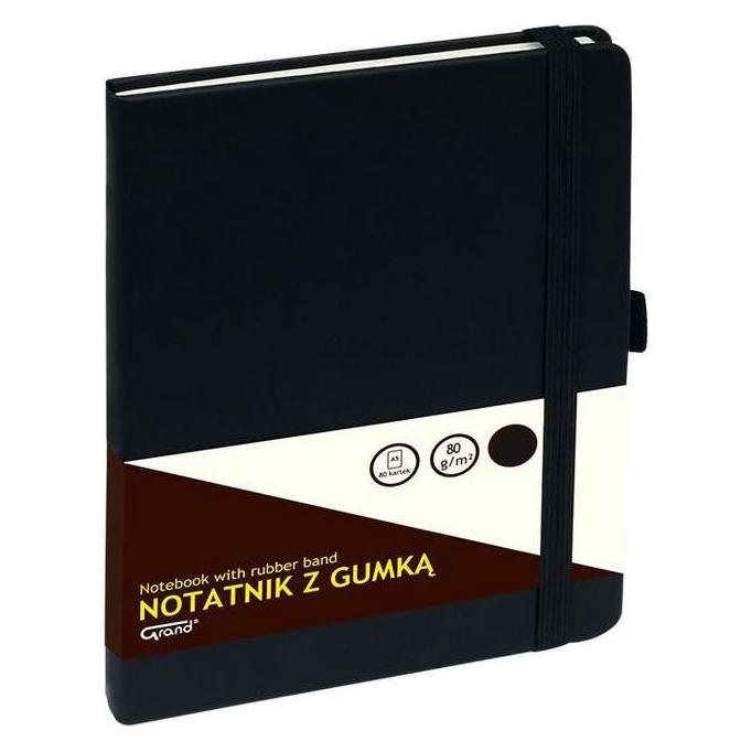Trade KW Bloknotas GRAND su gumkÄ... A5, 80 kartek grotelės (A5, Harter Einband) (32902135)