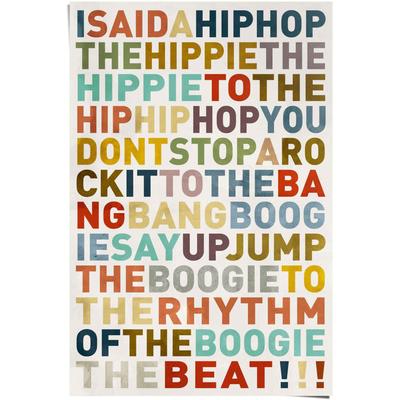 Poster REINDERS "Poster I said a HipHop Farbig - Hip-Hop - Songtext - Musik", bunt (farbe bild(er): mehrfarbig), B:61cm H:91,5cm, Papier, Bilder, Poster