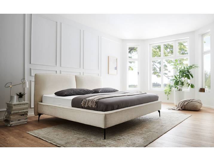 Polsterbett Infinity 180 x 200cm Webstoff Libra Beige