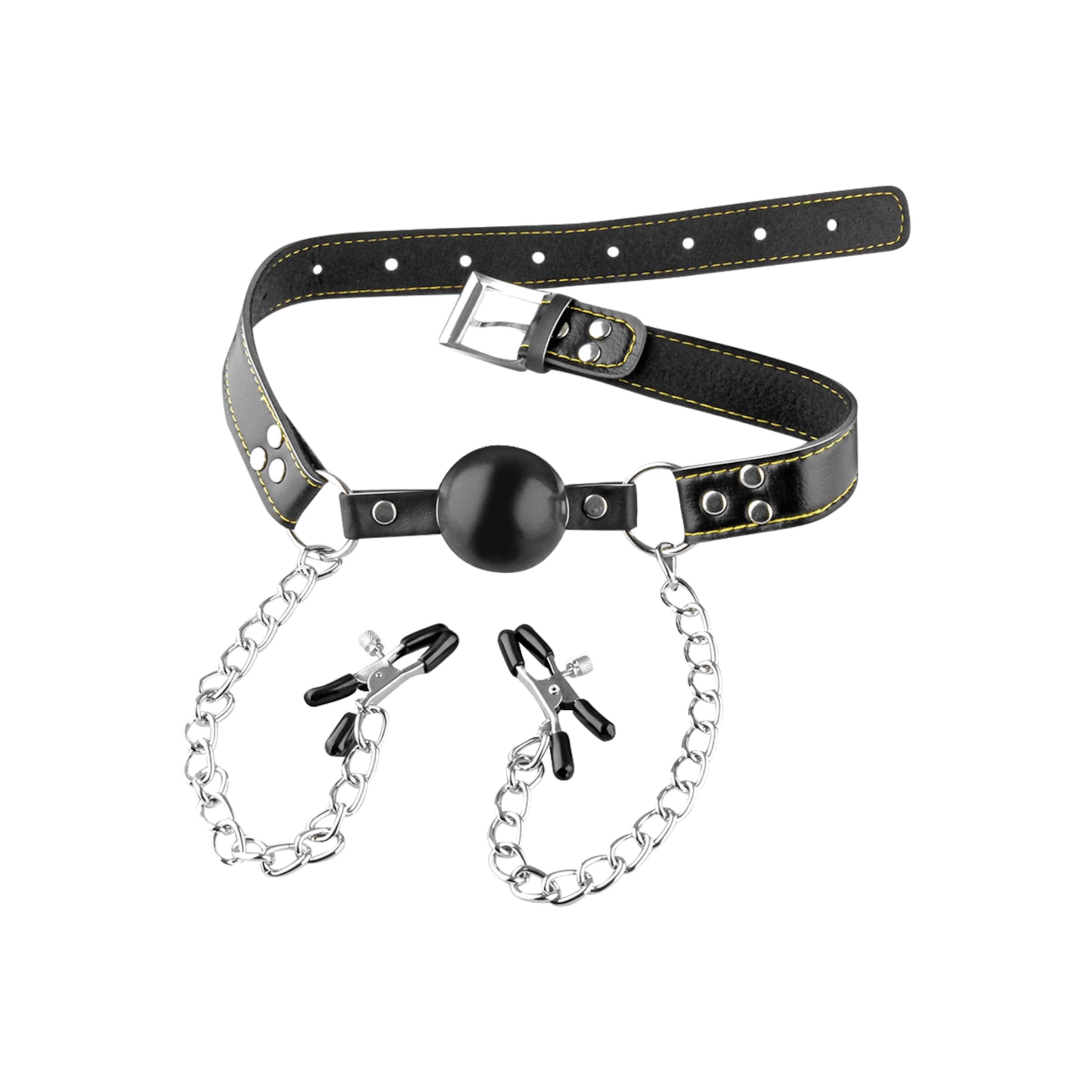 Ball Gag & Clamps