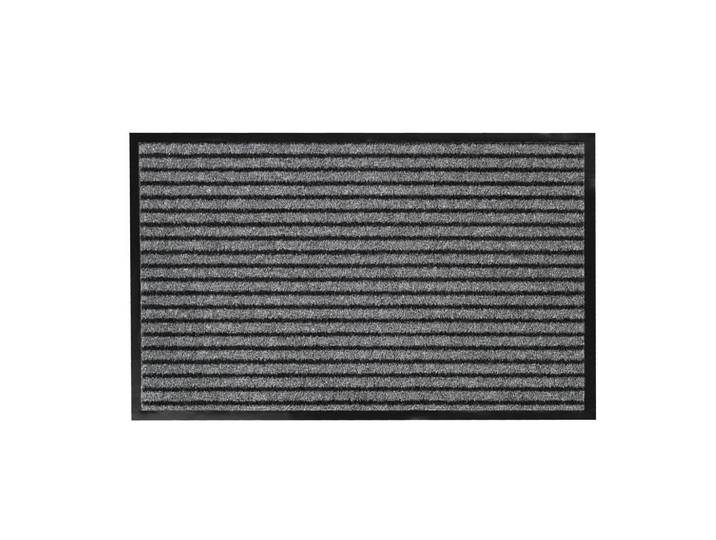 Douceur d´intérieur Fussmatte Graue Streifen staubabweisend, Anthrazit, Kunststoff, 50x80 cm, Teppiche und Böden, Schmutzfangmatten, Fußmatten