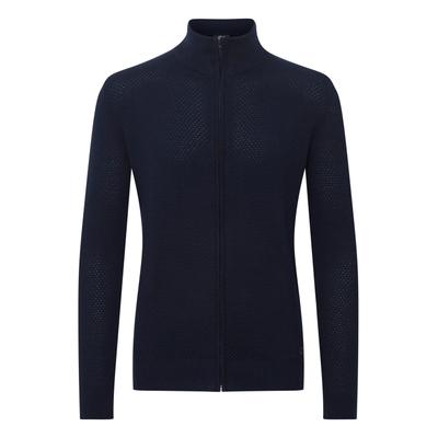 Strickjacke SOLID "Strickjacke SDKody", Herren, Gr. 3XL, blau (insignia b), Obermaterial: 100% Baumwolle CO., Strickjacken Strickjacke