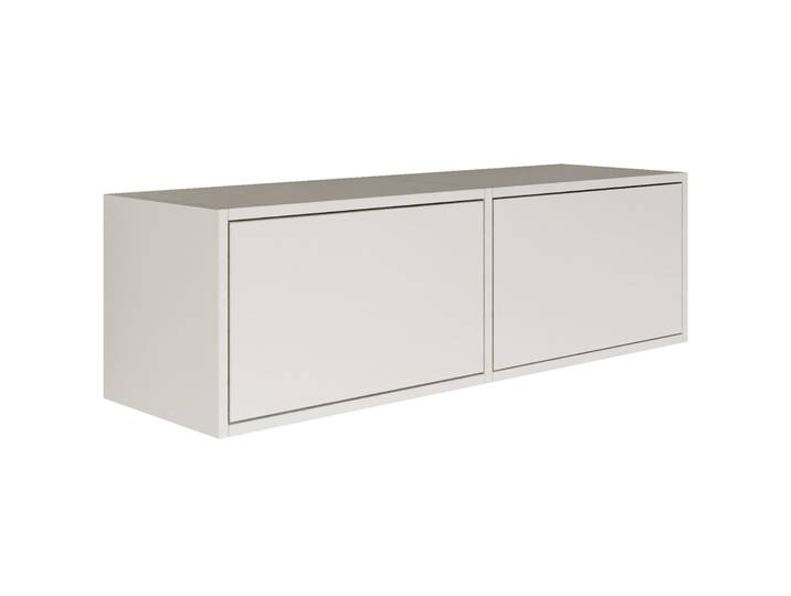 Hängender TV-Schrank Framme mit zwei Klappen, 100 cm, weiß