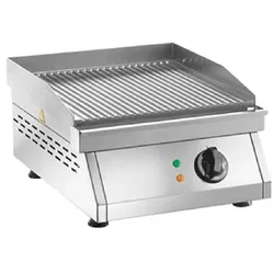 Elektro Griddleplatte Frytop - AMITEK FT1R - 3000W - Gerillt