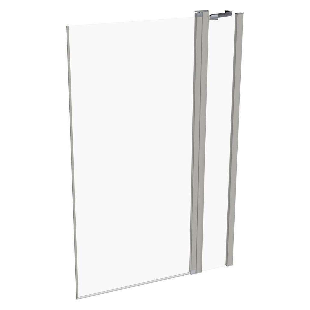 Hüppe Design pure Badewannenabtrennung, mit festem Segment, 1-teilig, Breite 950mm, Höhe 1500mm (95 cm) (8P2001087321)