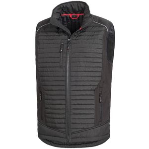 NITRAS Arbeitsweste Motion Tex Plus, Softshellweste, gefüttert, schwarz, Größe 3XL