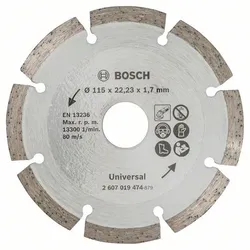 Bosch Diamanttrennscheibe für Baumaterial, Durchmesser: 115 mm - 2607019474