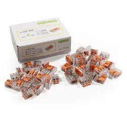 WAGO Klemmen-Set, 75-teilig, 25x 221-412, 25x 221-413, 25x 221-415