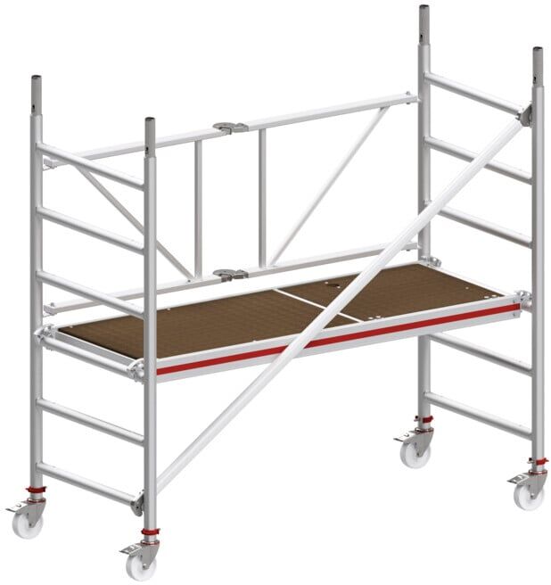 Échafaudage roulant, pliant avec stabilisateurs, hauteur de portée 2,80 m Hymer (817703)