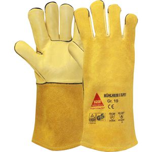 Hase Schweißerhandschuhe Mülheim II Super 301110, Echt Leder, lange Stulpe, Größe XL