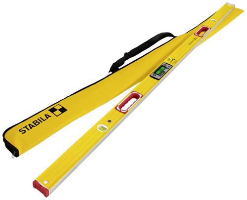 Stabila TECH 196 DL 19824 Digitale Wasserwaage mit Rutschstopper, inkl. Tasche 183cm 0.5 mm/m