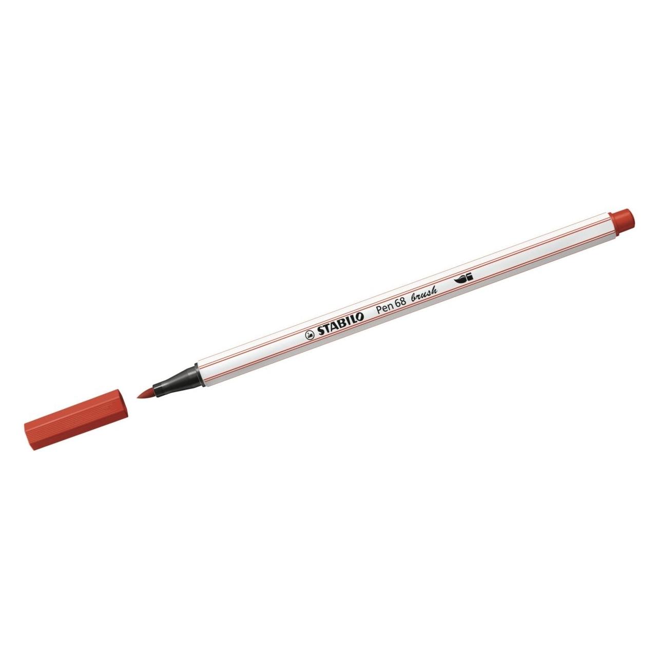 Stabilo Premium-Filzstift mit Pinselspitze für variable Strichstärken - Pen 68 brush - 10er Pack - c (10x) (568/48)