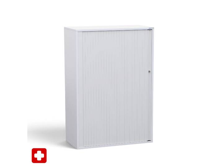 Rollladenschränke Tradingzone Proline 80 x 40 x 118 cm, Weissgrau, mit Schlüssel, Neu - platzsparende Lösung