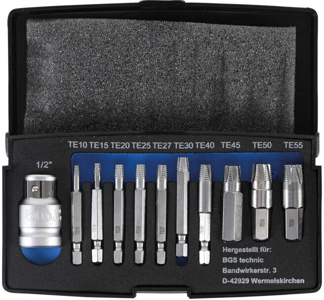 Jeu de tournevis pour profil T défectueux (pour TX) T10 - T55 11 pièces BGS ; BGS technic (9170)