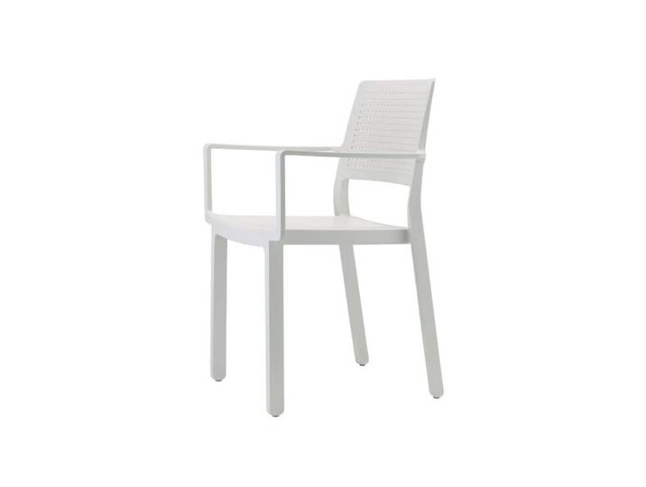 Fauteuil design en plastique blanc