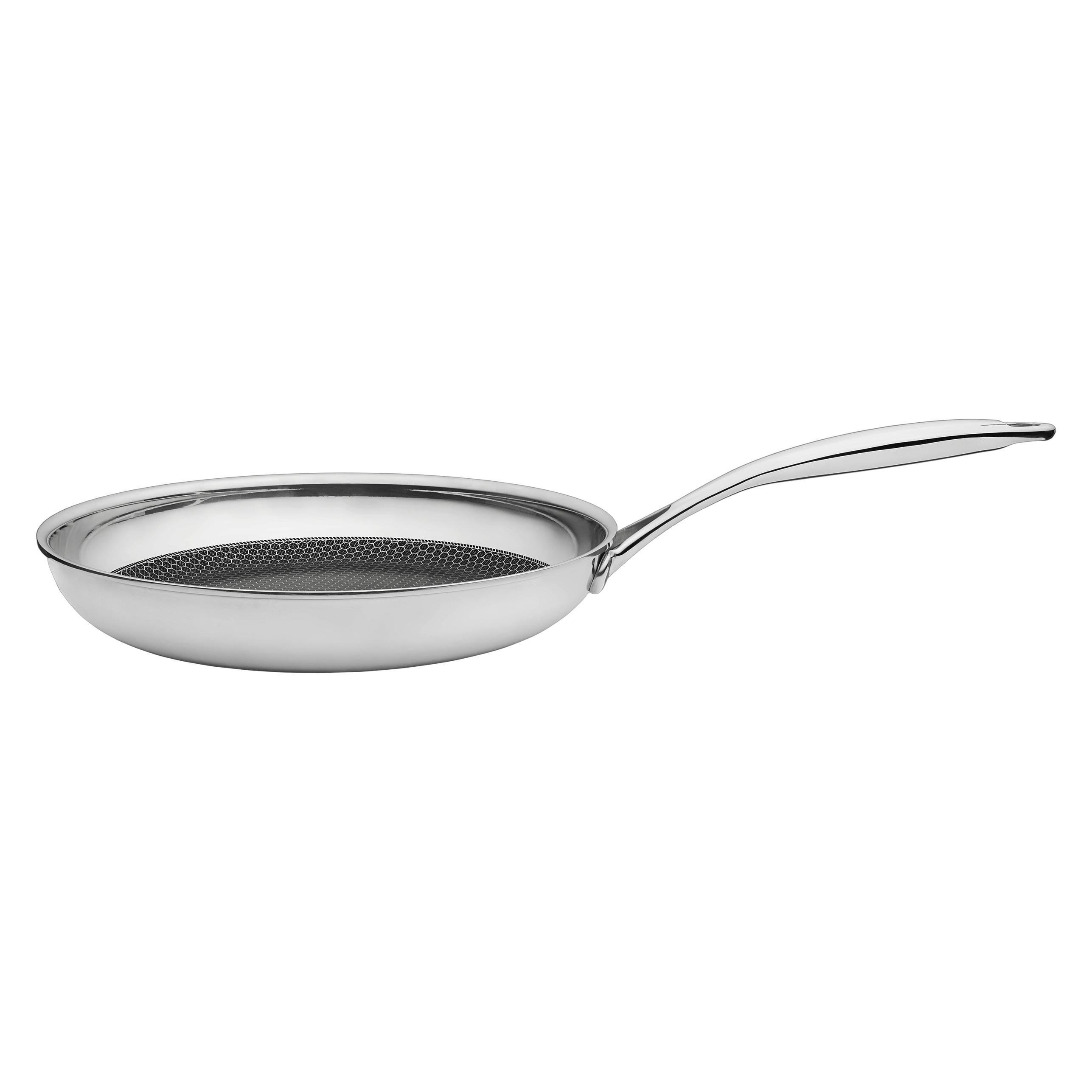 Heirol Pro Steelsafe Frying Pan, stainless steel + non-stick coating, 24 cm (Bratpfanne, Edelstahl) (81924)