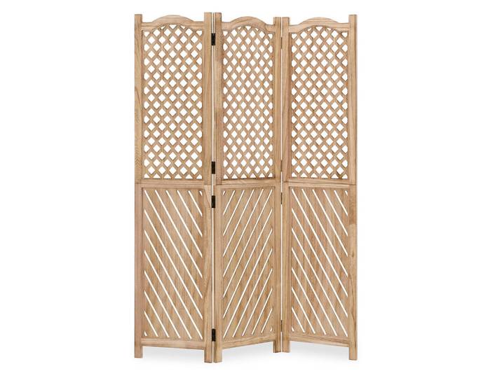 Homestyle4u Paravent 120/170 cm Natur Holz, Naturfarben, 120x170x2 cm, Wohnzimmer, Raumteiler, Paravents