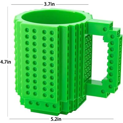 Uplifted Finds 350ML DIY Building Blocks Creative Coffee Mug green