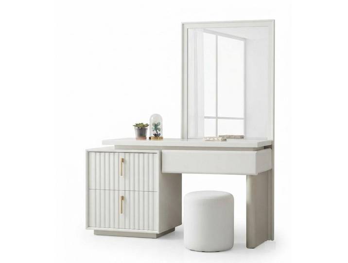 JVmoebel Schminktisch Schminktisch mit Spiegel Modern Stil Schlafzimmer Weiß Minimalistisch (1-St., 1-tlg)