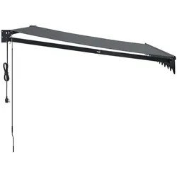 vidaXL, Markise, Markise Einziehbar Anthrazit Und Weiss Stoff Und Aluminium (2.50 m)