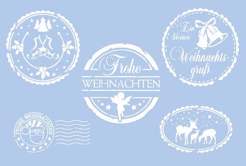buttinette Schablone "Weihnachten", 29,5 x 20 cm