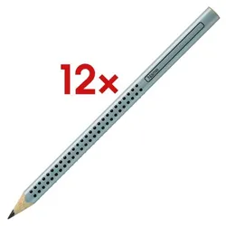 Faber-Castell 12x Bleistift »Jumbo GRIP« silber