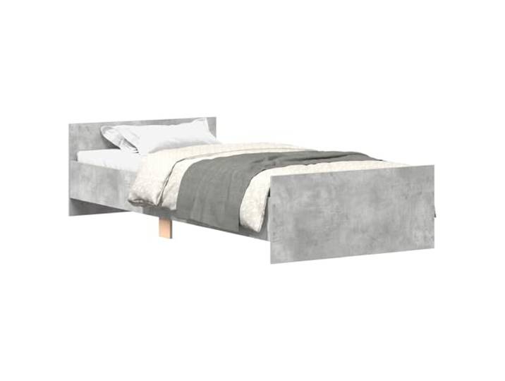 PUGYNBK Bettrahmen, Grau, Beton, technisches Holz Minimalistisches Design, einfache Montage, verformungsbeständig, glatte Oberfläche