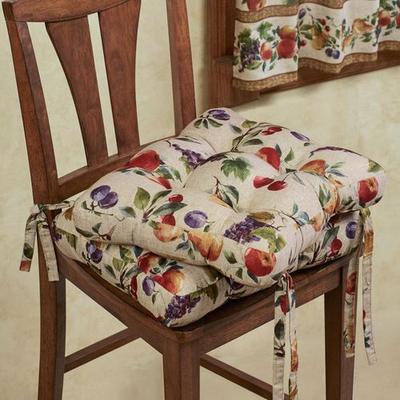 Touch of Class Fruit Medley Chair Pads Multi Warm Set of Two, Set of Two, Multi Warm