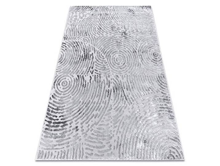 rugsx Modern Teppich MEFE, eleganter Teppiche für Wohnzimmer, Schlafzimmer, Kreise, Fingerabdruck - Structural Zwei Ebenen aus Vlies, grau, Silber 200x290 cm