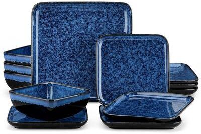 vancasso Stern 12-Piece Reactive Glaze Stoneware Dinnerware Set