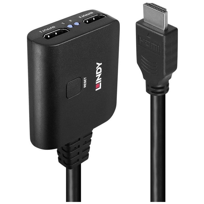 LINDY 2 Port HDMI 4K60 Splitterkabel