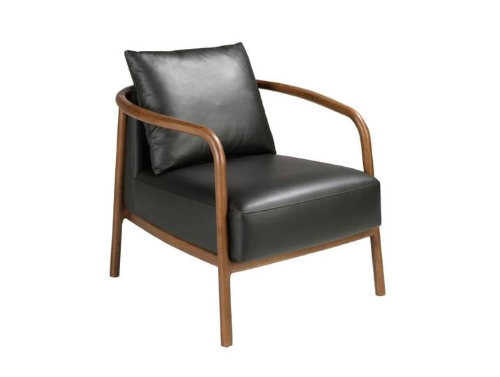 Fauteuil en cuir noir
