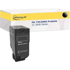 kompatibel für Lexmark 74C20K0 Prebate, Kompatibler Toner , 3000 Seiten, schwarz