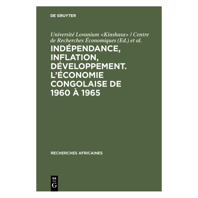 De Gruyter Indépendance, inflation, développement. (61510194)