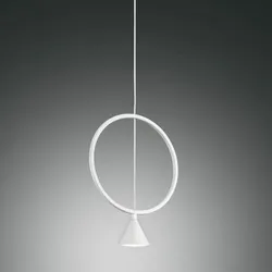 Sirio Filigrane runde LED Pendelleuchte in Weiss von Fabas Luce