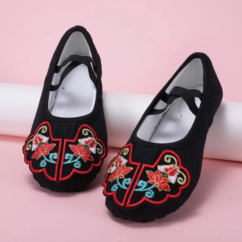 INF Ethnische Tanzschuhe mit mittelhohem Absatz - Traditionelle Volkstanzschuhe 40