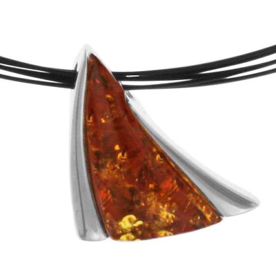 Halsreif OSTSEE-SCHMUCK "Ostsee-Schmuck Halsreif mit Anhänger Gleiter-Imke 22" Gr. 45, silber, Halsketten, Damen, 45cm, Silber 925 (Sterlingsilber), L: 42