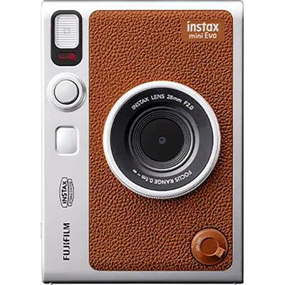FUJIFILM Sofortbildkamera "Mini Evo", braun, B:12,29cm H:8,7cm T:3,6cm, Fotokameras