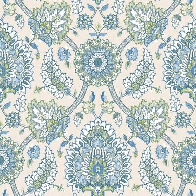 Roommates Waverly Blue & Green Clifton Hall Peel and Stick Wallpaper
