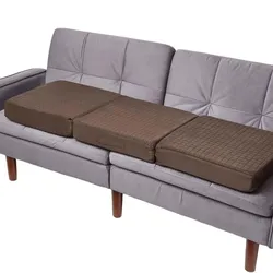SOFA-AUFLAGE Velours braun 150/50/10 cm – langes Sitzkissen orthopädisch