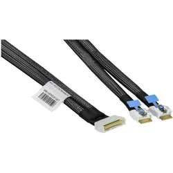 Supermicro CBL-MCIO-1255S4Y MCIO x8 to 2 SlimSAS x4, 55cm (55 cm, SlimSAS), Interne Kabel (PC)