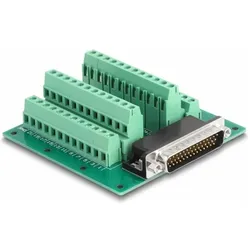 Delock D-Sub HD 44 Pin St zu Terminalblock für Hut, Schnittstellen Adapter, Grün