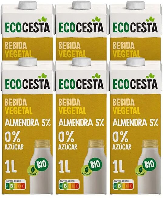 Ecocesta Bebida Vegetal De Amêndoa Sem Açúcar Bio 6 Unds 1 L