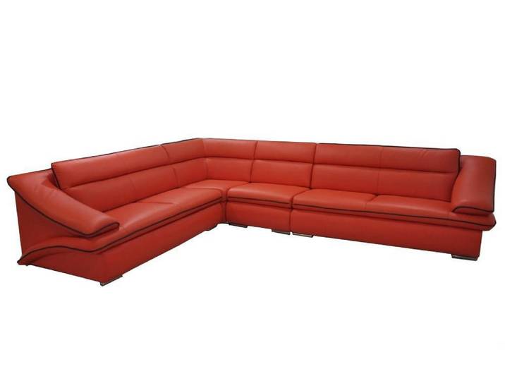 JVmoebel Ecksofa Design Ecksofa aus italienischem Rindsleder mit Polsterung, Made in Europa