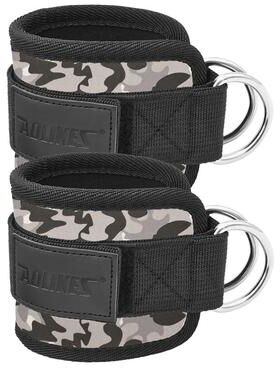 Uplift Treasures AOLIKES Adjustable D Ring Ankle Straps For Cable Machines 1pair Camouflage