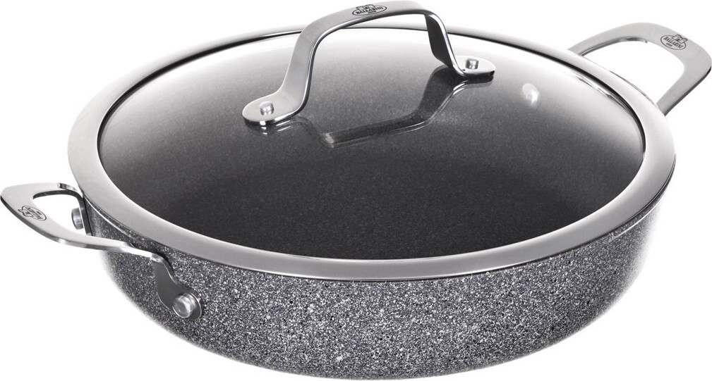 Ballarini Salina Granitium Deep Non-stick Koekenpan met Deksel, 24 cm