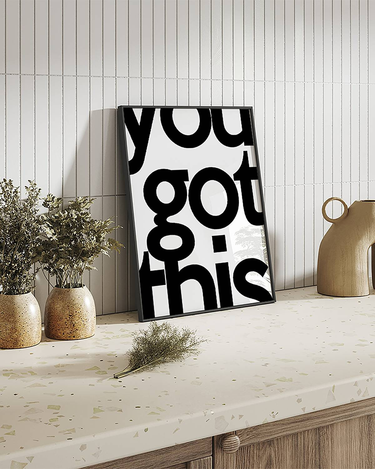 home24 You Got This Lijst - Beukenhout - Multicolour - 42 x 52 cm