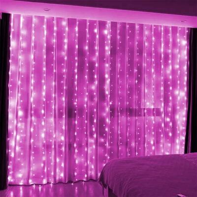 Uplift Picks Radiant USB LED Curtain Lights With Remote For Effortless Celebration Ambiance pink 3x1 M 100 Leds